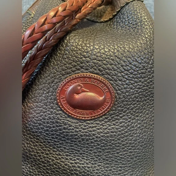 Vintage Dooney & Bourke All Weather Leather Tri-Color Drawstring Bucket Bag - Picture 5 of 14